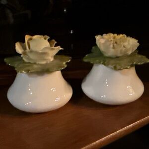 Vintage‎ Floral Ceramic Salt and Pepper Shakers